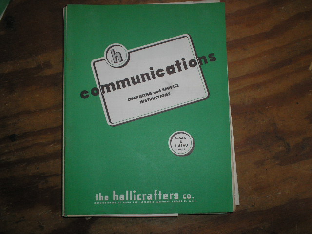 S-53A S-53AU Receiver Owners Service Manual  Hallicrafters